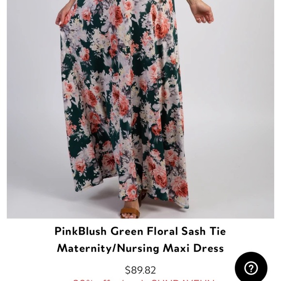 Pink Blush floral maternity dress - Picture 3 of 5